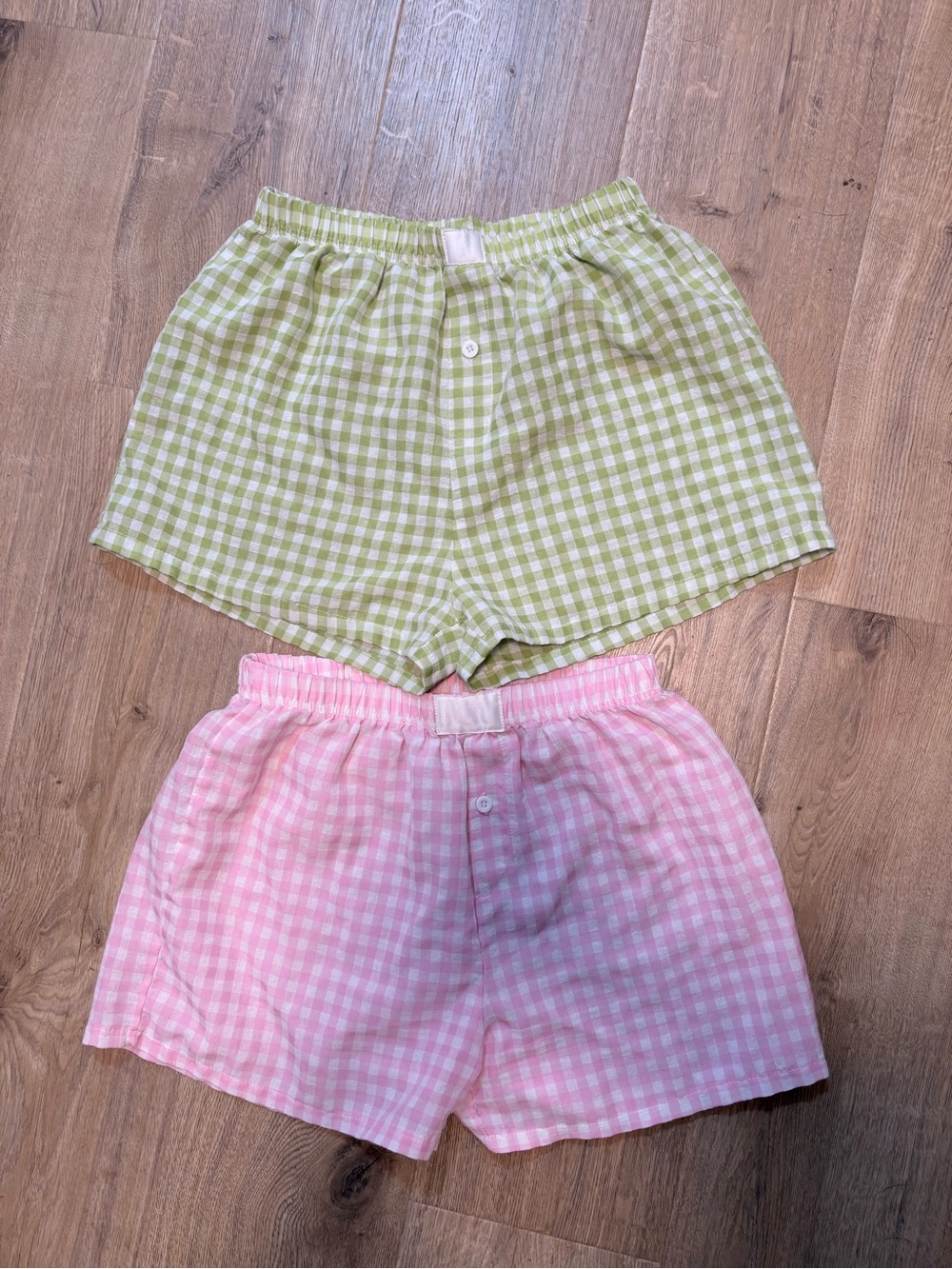 Boxer Shorts - Pink & Light Green (Set of 2) size small shorts